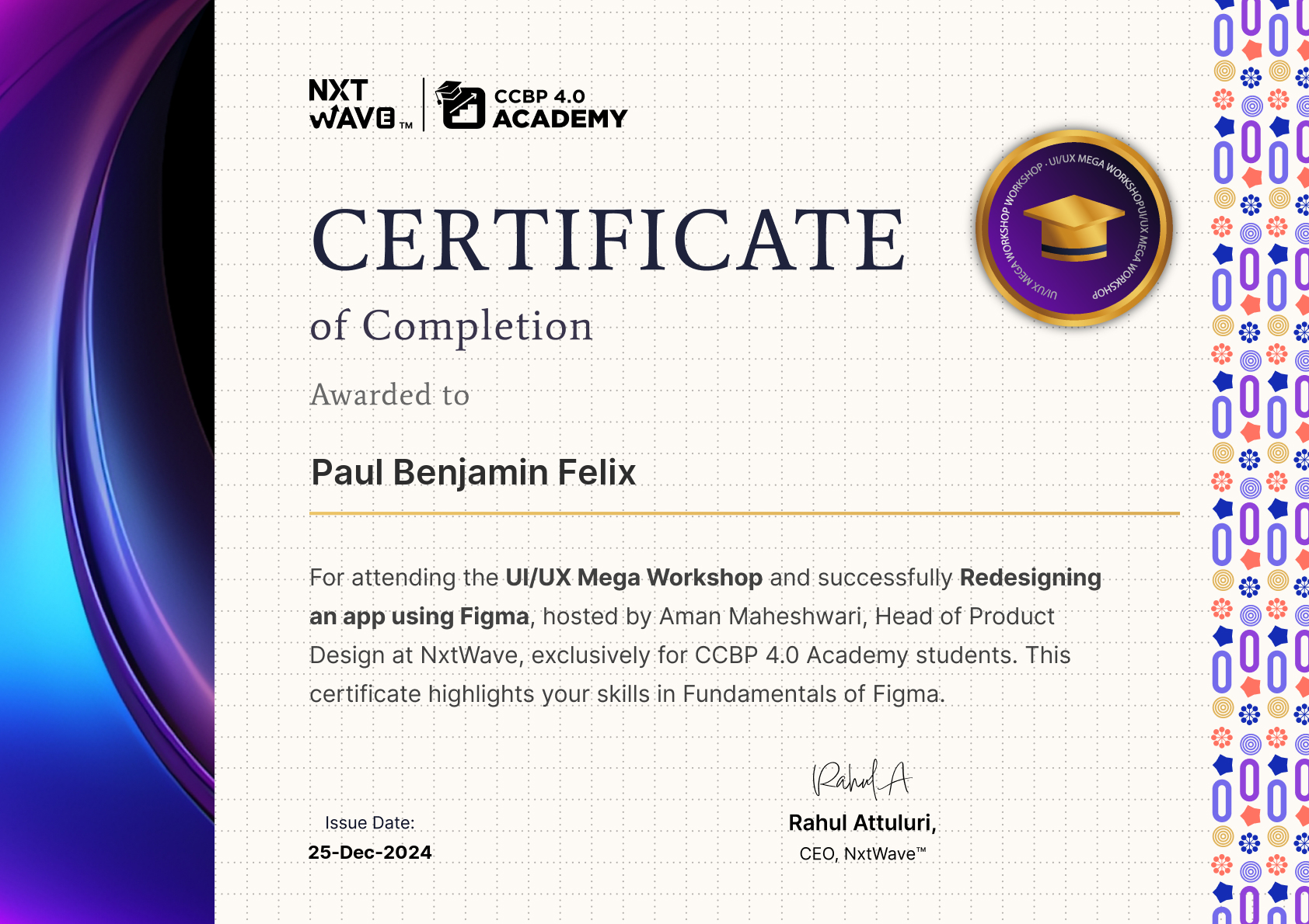 certificate